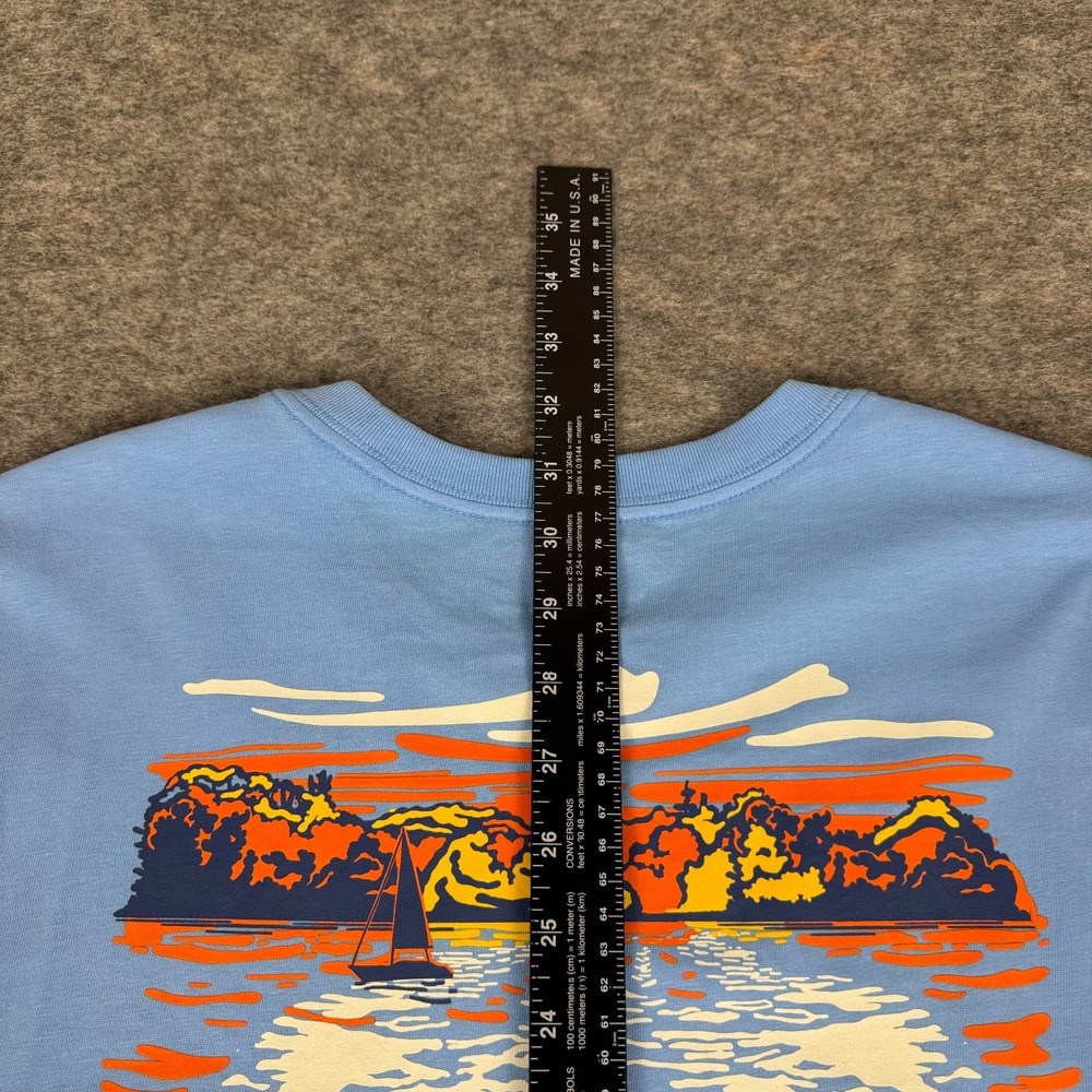 Vineyard Vines Dockside Autumn Wakes Pocket T-Shirt Ocean Breeze Mens XL - Picture 11 of 12